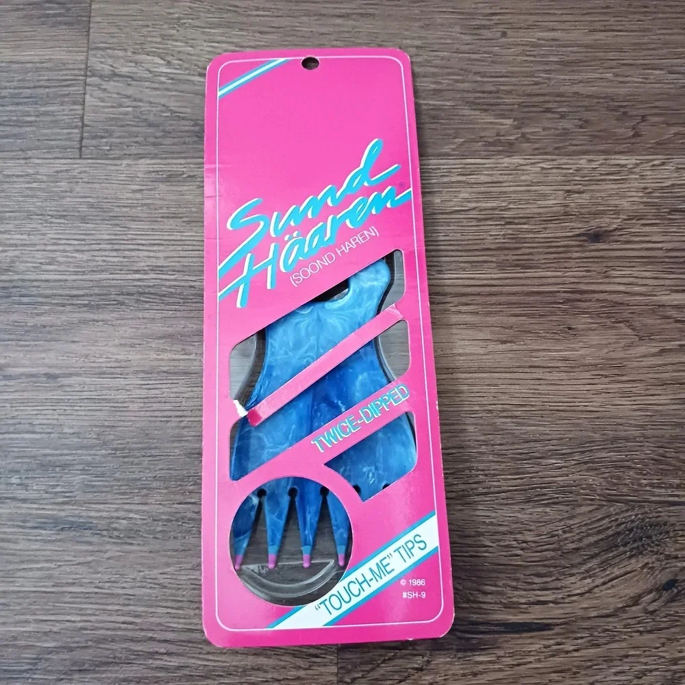 Vintage Sund Haaren Handle Hair Pick 1986 #SH-9 Soond Haren Feather‎ Comb New